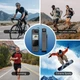 Портативна body-камера з інфрачервоним нічним баченням, датчиком руху та 180° обертовим об’єктивом, карта пам’яті 128GB у комплекті, носима камера для спорту та велоспорту, чорний - зображення 3