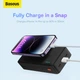 Повербанк із швидкою зарядкою на 30000 mAh Baseus Airpow Fast Charge (1USB/Type-C, 20W). Black - зображення 8