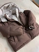 Куртка жіноча Fashions 87257 двостороння пуффер з капюшоном L коричнева з бежевим - зображення 6