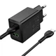 Мережевий зарядний пристрій Hoco N71 Nuevo PD30W+QC3.0 (1USB-A/1C) + кабель Type-C to Type-C Black - изображение 3