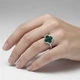 Серебряное кольцо в стиле Ван Клифф с малахитом(B11027.17) - изображение 2
