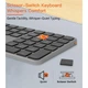 Беспроводная клавиатура и мышь Meetion C230 (для Mac и Windows, 108 клавиш, бесшумная мышь, 2.4G, Bluetooth, USB Type-C) - Черный - изображение 10