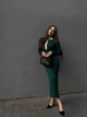 Минималистическое платье-поло из трикотажа One size 42-48 Изумрудное (8023) - изображение 6