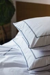 Комплект постельного белья Ecotton Евро 210х220 см Premium вышивка + кант Синий Перкаль (25140_000) - изображение 1