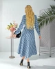 Жіноча сукня міді у клітинку з довгим рукавом LadyLike 50 Синій (ll2194362269446) - изображение 8