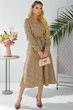 Жіноча сукня міді у клітинку з довгим рукавом LadyLike 50 Бежевий (ll2194325589444) - изображение 1