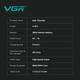 Триммер VGR V-974 GREEN, 8000 RPM, 4 насадки, LED display современное аккумуляторное устройство для стрижки волос, бороды и окантовки. - изображение 6