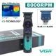 Триммер VGR V-946 с технологией охлаждения ICE TECHNOLOGY, 4 насадки, 8000 RPM, 3000 mAh, LED display - изображение 6