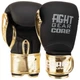 Перчатки боксерские на липучке Core Fight Gear 5249 размер 12 унций Black-Gold - изображение 1