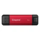 Портативний SSD Kingston Dual USB-A/C 1TB Dual Portable 1050MB/s USB 3.2 Gen 2 Red/Black - изображение 1