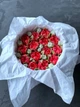 Зефірні квіти тюльпани червоні в подарунковій коробці 21см honeycake - зображення 4