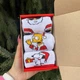 Чоловічий набір шкарпеток 3 пари 40-45 р з новорічним дизайном високі демісезонні в коробці - зображення 2