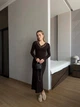 Жіноча силуетна сукня міді з мереживом Uaclothes 42-44 Коричневий (like36769-171951349) - зображення 3