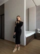 Жіноча силуетна сукня міді з мереживом Uaclothes 42-44 Чорний (like36768-171941349) - зображення 2