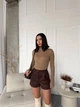Жіночі замшеві шорти Uaclothes 46 Коричневий (like36773-171991366) - изображение 3