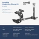 Универсальное крепление SMALLRIG Magic Arm 11" + Super Clamp (Краб), Для камеры/света - изображение 8