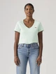 T-shirt damski bawełniany v serek Levi`s Perfect Vneck 85341-0139 S Miętowy (5401030735491) - obraz 1