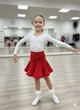 Купальник для гімнастики і хореографії, спинка сітка,білий, розмір 140 - изображение 2