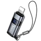 Перехідник Hoco UA44 (iP для USB-C female) PD30 Вт з Type-C на Lightning LED дисплей Чорний - зображення 1