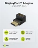 Перехідник відео Goobay DisplayPort M/F (адаптер) v2.1 8K@144Hz кутовий 90° вниз чорний(75.07.7130) - зображення 3