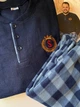 Мужская тёплая пижама из флиса полар Big Size 3XL синий SNC3448 - изображение 3