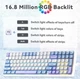 Клавиатура игровая механическая Aula S-100 PRO Wireless White-Blue ENG/UKR Red Switch Hot-Swap USB, 2.4G, Bluetooth - изображение 8