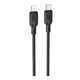 Кабель для зарядки і передачі даних USB Borofone BX113 Silicone PD27W кабель Type-C to Lightning 3m для пристроїв Apple Black - зображення 2