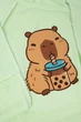 Хлопковый боди для малыша Капибара со швами наружу для девочки для мальчика 8110102 интерлок 56 см салатовый (8200156) - изображение 2