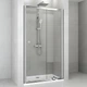 Душевая дверь в нишу Shower Saturn 120x190 см, прозрачное закаленное стекло 6 мм, алюминиевый профиль, матовый хром - изображение 1
