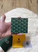 Гаманець Goyard зеленого кольору 11 × 9,7 см - зображення 5