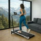 Домашняя электрическая беговая дорожка с регулировкой угла наклона HALO-FIT Vela 1-10 км/ч 100кг 7% - изображение 8