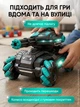 Машинка на радиоуправлении танк для детей на пульте управления и браслете жестового управления детская игрушка авто вездеход для бездорожья с музыкой подсветкой дымом дрифтом стреляет водяными шариками орбиз - изображение 3