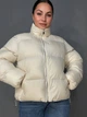 Куртка женская Fashion 3095 короткая пуффер воротник стойка L молочная - изображение 4