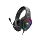 Игровые проводные наушники MARVO H8360 |геймерская гарнитура, 50 мм динамики, 3.5 мм/USB-A, гибкий микрофон, RGB-подсветка| Черный - изображение 1
