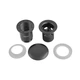 Донный клапан для раковины Zerix BV-01 BLACK 1 1/4'' с переливом автоматический СLICK-СLACK (Цвет че - изображение 4