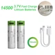 Акумулятори 14500 з USB TYPE-C Smartoools 3.7V 700mAh Li-Ion (Блістер 2 шт + кабель) (16234-2) - зображення 3