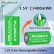 Аккумуляторы Pujimax Тип C/R14 с USB Type-C 7400mWh 1.5V Li-Ion (2 шт + кабель + кейс) (16235-2) - изображение 4