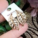 Серьги Xuping Jewelry длина 2.6см ширина 1.3см медицинское золото позолота 18К с1664 - изображение 3