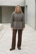 Жіноча кашемірова куртка в клітинку з поясом Seventeen XXL-3XL Коричневий (2000000213910) - изображение 1