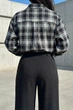 Жіноча сорочка в клітинку на ґудзиках Seventeen XXL-3XL Чорний (2000000212470) - изображение 5