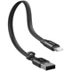 Кабель USB Baseus CALMBJ-B, USB to Lightning, 23см, 2А, Чорний, 01 - зображення 3