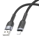 Кабель USB Hoco U117, USB to Lightning, 2.4А, 1.2m, черный - изображение 2