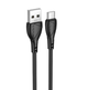 Кабель для зарядки Borofone BX121 USB Type-A → Type-C 3A 1 м Black - зображення 5