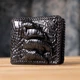 Портмоне CROCODILE LEATHER bg180fash04 из натуральной кожи крокодила Черное - изображение 12