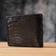 Портмоне CROCODILE LEATHER bg180fash04 из натуральной кожи крокодила Черное - изображение 13