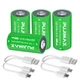 Акумулятори Тип C (R14) 7400mWh с Type-C Pujimax 1.5V Li-Ion (4 шт + 2 кабеля + 2 кейса) (16235-4) - зображення 1