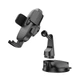Автотримач для телефона HOCO H76 Crown one-button car holder (center console) Black Metal Gray - изображение 4