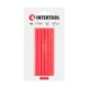 Комплект клеевых стержней красных, 7,4×100 мм, 12 шт. INTERTOOL RT-1043 - изображение 1