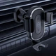 Автодержатель с беспроводной зарядкой 15W для телефона универсальный черный для автомобиля с фиксацией на воздуховоде - изображение 1