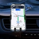 Автодержатель с беспроводной зарядкой 15W для телефона универсальный черный для автомобиля с фиксацией на воздуховоде - изображение 3